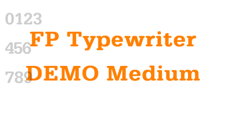 FP Typewriter DEMO Medium