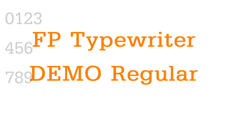 FP Typewriter DEMO Regular