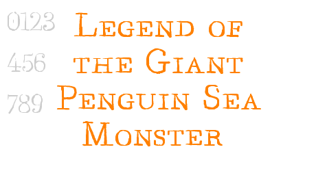Legend of the Giant Penguin Sea Monster