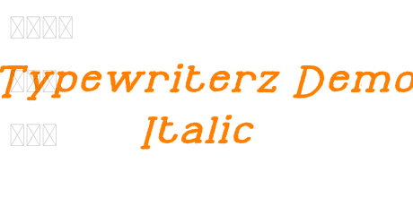 Typewriterz Demo Italic