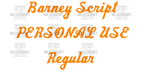 Barney Script PERSONAL USE Regular