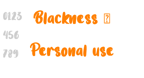 Blackness – Personal use