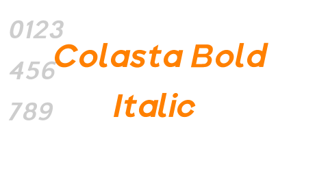Colasta Bold Italic