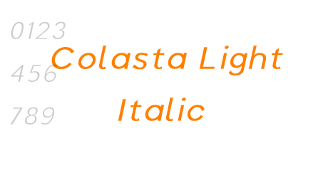 Colasta Light Italic