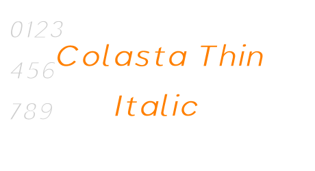 Colasta Thin Italic