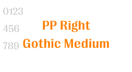 PP Right Gothic Medium