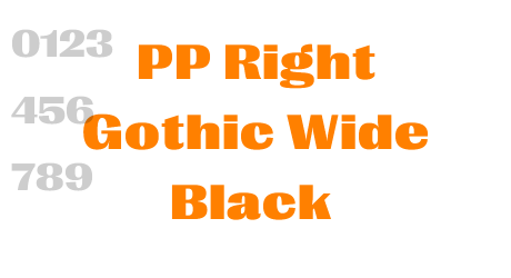 PP Right Gothic Wide Black