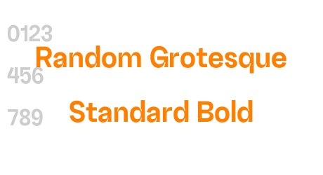 Random Grotesque Standard Bold