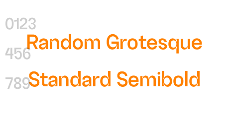 Random Grotesque Standard Semibold