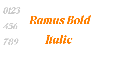 Ramus Bold Italic