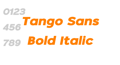 Tango Sans Bold Italic