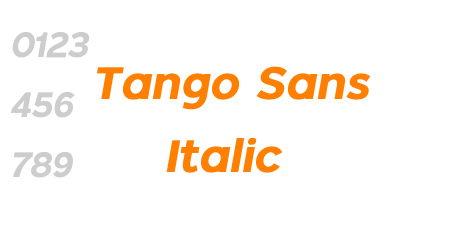 Tango Sans Italic