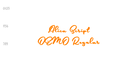 Alica Script DEMO Regular