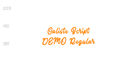 Caliste Script DEMO Regular