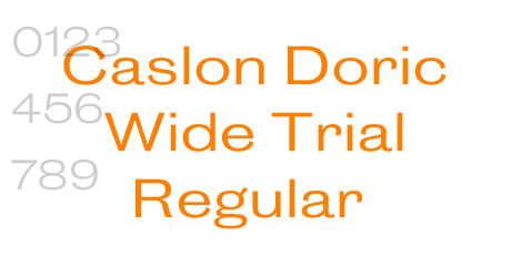 Caslon Doric Wide Trial Regular