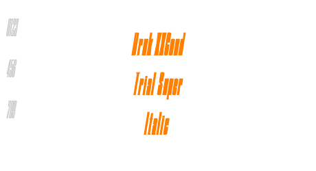Druk XXCond Trial Super Italic