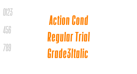 Action Cond Regular Trial Grade3Italic