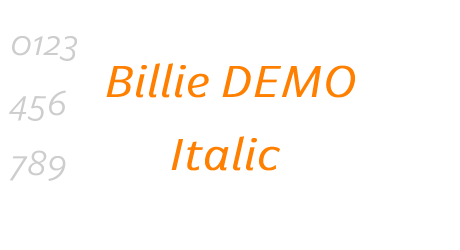 Billie DEMO Italic