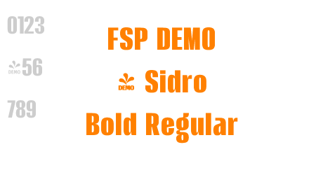 FSP DEMO – Sidro Bold Regular