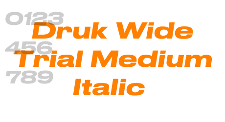 Druk Wide Trial Medium Italic