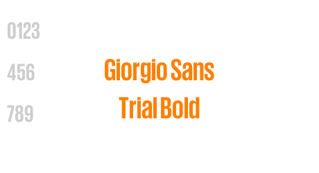 Giorgio Sans Trial Bold