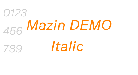 Mazin DEMO Italic