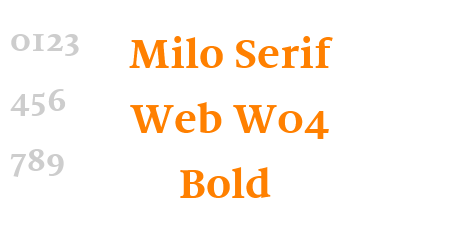 Milo Serif Web W04 Bold