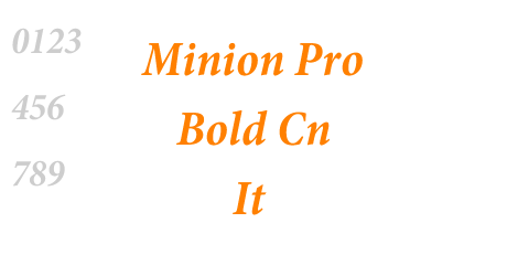 Minion Pro Bold Cn It