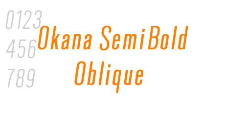 Okana SemiBold Oblique