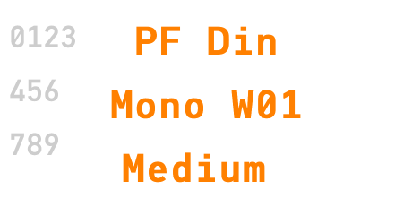 PF Din Mono W01 Medium