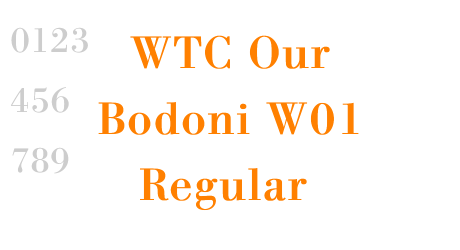 WTC Our Bodoni W01 Regular