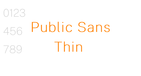 Public Sans Thin
