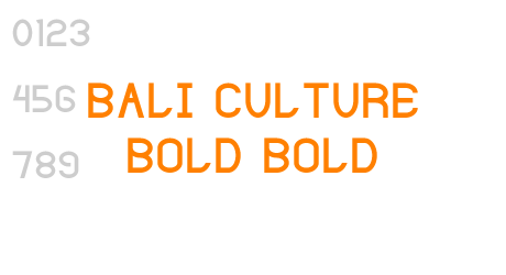 Bali Culture Bold Bold