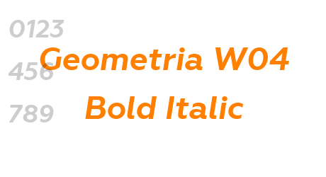 Geometria W04 Bold Italic