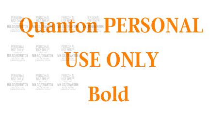 Quanton PERSONAL USE ONLY Bold