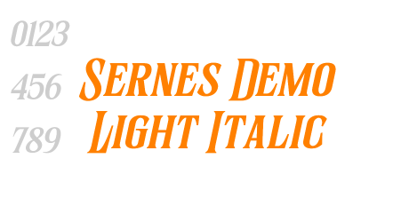 Sernes Demo Light Italic