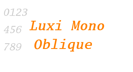 Luxi Mono Oblique