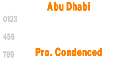 Abu Dhabi Pro. Condenced