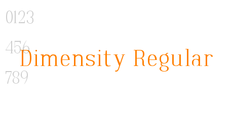 Dimensity Regular