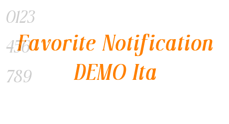 Favorite Notification DEMO Ita