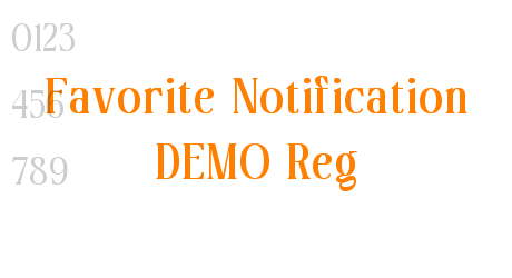 Favorite Notification DEMO Reg