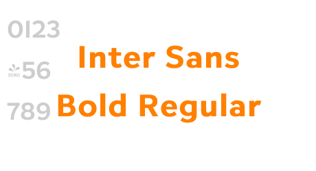 Inter Sans Bold Regular