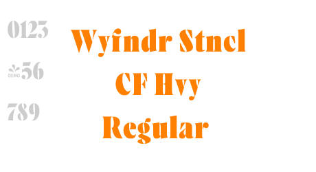 Wyfndr Stncl CF Hvy Regular
