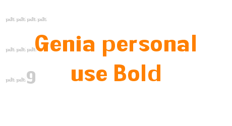 Genia personal use Bold