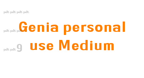 Genia personal use Medium
