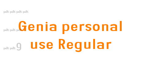 Genia personal use Regular