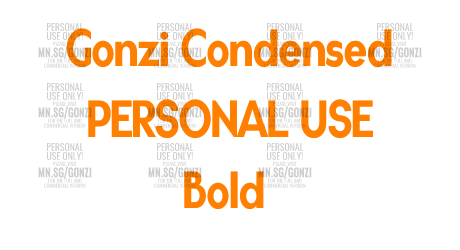Gonzi Condensed PERSONAL USE Bold