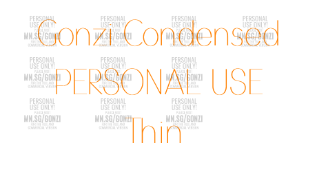 Gonzi Condensed PERSONAL USE Thin