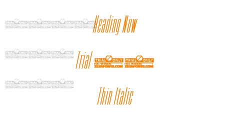 Heading Now Trial 01 Thin Italic