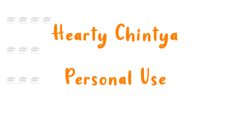 Hearty Chintya Personal Use